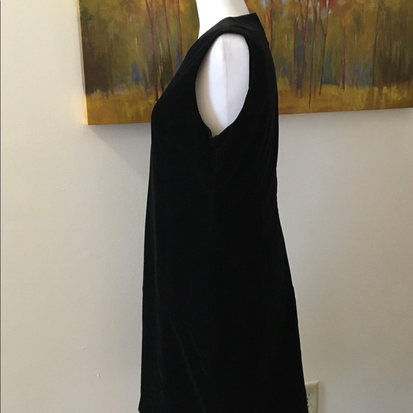 Vintage Ann Freeburg Classic Black Velvet Dress M Cocktail or Guest of Wedding - Picture 8 of 12
